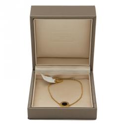 Pre Owned Bvlgari Bvlgari 18K Yellow Gold & Onyx Bracelet