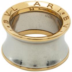 Pre Owned Bvlgari 18K Rose Gold & Steel B.Zero1 Anish Kapoor Ring Size 53