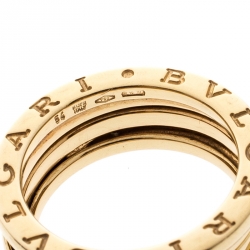 Bvlgari B.Zero1 3-Band 18k Yellow Gold Band Ring Size 54