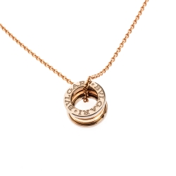 Pre Owned Bvlgari B.Zero1 18k Two Tone Gold Pendant Necklace