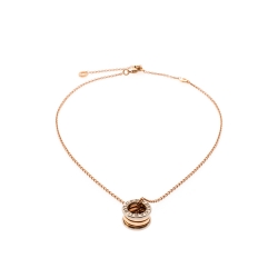 Pre Owned Bvlgari B.Zero1 18k Two Tone Gold Pendant Necklace
