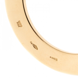 Bvlgari Circular 18k Yellow Gold Pendant Black Cord Necklace 