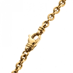 Pre Owned Bvlgari Onyx 18k Yellow Gold Circular Lariat Necklace