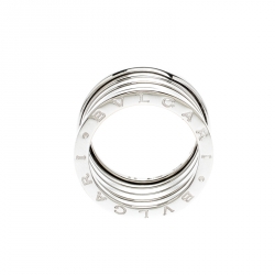 Pre Owned Bvlgari B.Zero1 18k White Gold  5-Band Ring Size 55