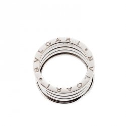Pre Owned Bvlgari B.Zero1 18k White Gold  5-Band Ring Size 55