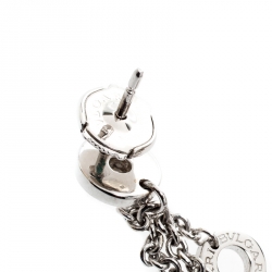 Bvlgari B.Zero1 Diamond 18k White Gold Long Dangle Earrings