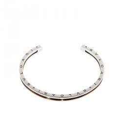 Bvlgari B.Zero1 Stainless Steel 18k Gold Narrow Open Cuff Bracelet