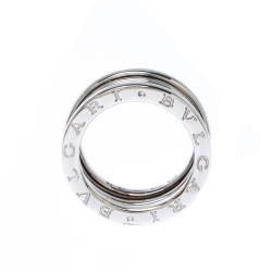 Pre Owned Bvlgari B.Zero1 3-Band 18k White Gold Ring Size 52