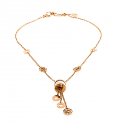 Bvlgari B.Zero1 Diamond White Ceramic 18k Rose Gold Pendant Necklace 