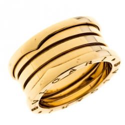 Bvlgari B.Zero1 4-Band 18k Yellow Gold Ring Size 59