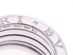 Bvlgari B.Zero1 4-Band 18k White Gold Band Ring Size 51