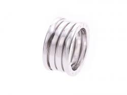 Pre Owned Bvlgari B.Zero1 4-Band 18k White Gold Band Ring Size 51
