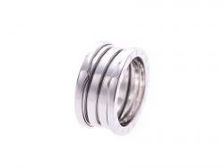 Bvlgari B.Zero1 4-Band 18k White Gold Band Ring Size 54