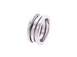 Pre Owned Bvlgari B.Zero1 3-Band 18k White Gold Band Ring Size 51