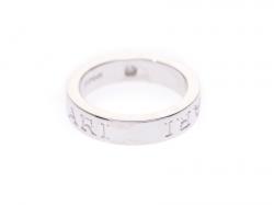 Pre Owned Bvlgari Diamond And 18K White Gold Band Ring Size 46
