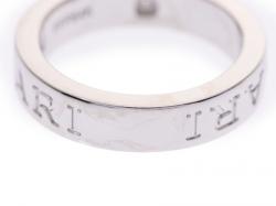 Pre Owned Bvlgari Diamond And 18K White Gold Band Ring Size 46