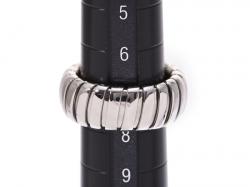 Pre Owned Bvlgari Parenthite Bogas 18K Yellow Gold And Diamond And Stainless Steel Ring Size 47