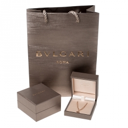 Pre Owned Bvlgari Divas' Dream Pavè Diamond 18k Rose Gold Charm Bracelet