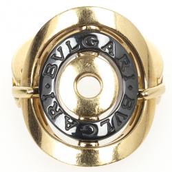 Pre Owned Bvlgari Cerchi 18 K Yellow Gold Ring Size 54.5