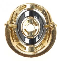 Pre Owned Bvlgari Cerchi 18 K Yellow Gold Ring Size 54.5