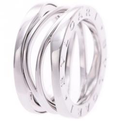 Pre Owned Bvlgari B.Zero Design Legend 18K White Gold 3-Band Ring Size 49