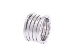 Bvlgari B.Zero1 4-Band 18k White Gold Band Ring Size 58