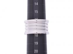 Bvlgari B.Zero1 4-Band 18k White Gold Band Ring Size 58