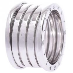 Bvlgari B.Zero1 4-Band 18k White Gold Band Ring Size 58