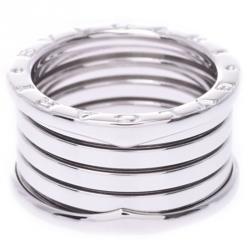 Bvlgari B.Zero1 4-Band 18k White Gold Band Ring Size 58