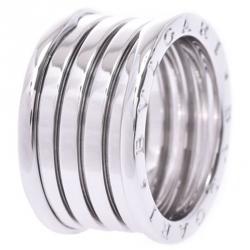 Bvlgari B.Zero1 4-Band 18k White Gold Band Ring Size 58