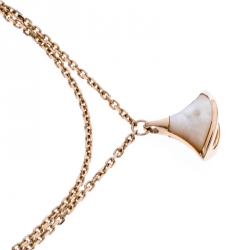 Pre Owned Bvlgari Divas' Dream Mother of Pearl 18K Rose Gold Chain Bracelet