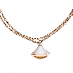 Pre Owned Bvlgari Divas' Dream Mother of Pearl 18K Rose Gold Chain Bracelet