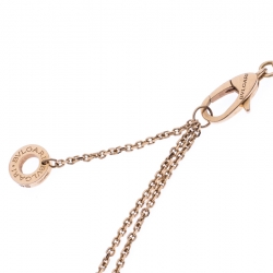 Pre Owned Bvlgari Divas' Dream Turquoise 18k Rose Gold Bracelet Size SM