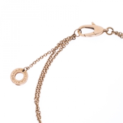 Pre Owned Bvlgari Divas' Dream Turquoise 18k Rose Gold Bracelet Size SM