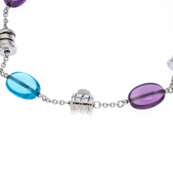 Bvlgari B.Zero1 Multi Gem 18k White Gold Station Bracelet