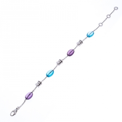 Bvlgari B.Zero1 Multi Gem 18k White Gold Station Bracelet
