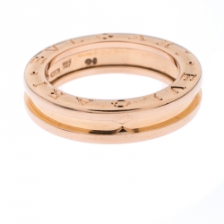 Pre Owned Bvlgari B.Zero 1 18K Rose Gold One Band Ring Size 51
