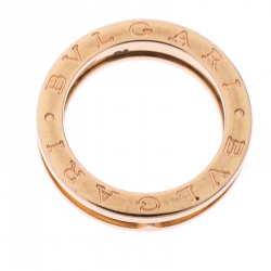 Pre Owned Bvlgari B.Zero 1 18K Rose Gold One Band Ring Size 51