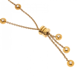 Bvlgari B.Zero1 Diamond 18k Yellow Gold Tassel Necklace