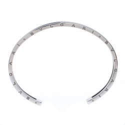 Bvlgari B.Zero1 Stainless Steel 18k Rose Gold Narrow Open Cuff Bracelet