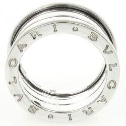 Pre Owned Bvlgari B.Zero1 18K White Gold 4 Band Ring Size 53