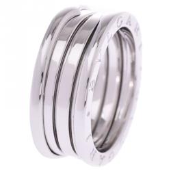 Bvlgari B.Zero1 3-Band 18k White Gold Band Ring Size 59