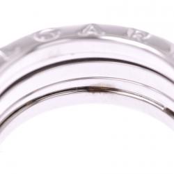 Bvlgari B.Zero1 3-Band 18k White Gold Band Ring Size 59