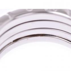 Bvlgari B.Zero1 3-Band 18k White Gold Band Ring Size 59