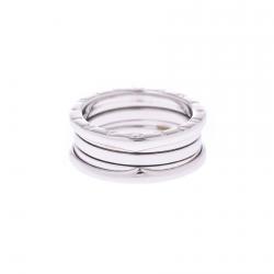 Bvlgari B.Zero1 3-Band 18k White Gold Band Ring Size 59