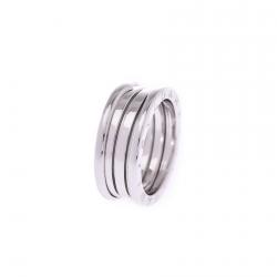 Bvlgari B.Zero1 3-Band 18k White Gold Band Ring Size 59