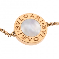 Pre Owned Bvlgari Bvlgari Mother of Pearl 18K Rose Gold Bracelet ML