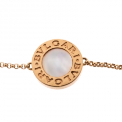 Pre Owned Bvlgari Bvlgari Mother of Pearl 18K Rose Gold Bracelet ML