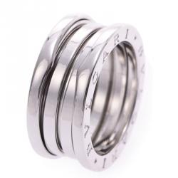 Bvlgari B.Zero1 3-Band 18k White Gold Band Ring Size 55