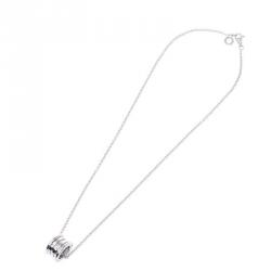 Pre Owned Bvlgari B.Zero1 3-Band 18K White Gold Band Pendant Necklace
